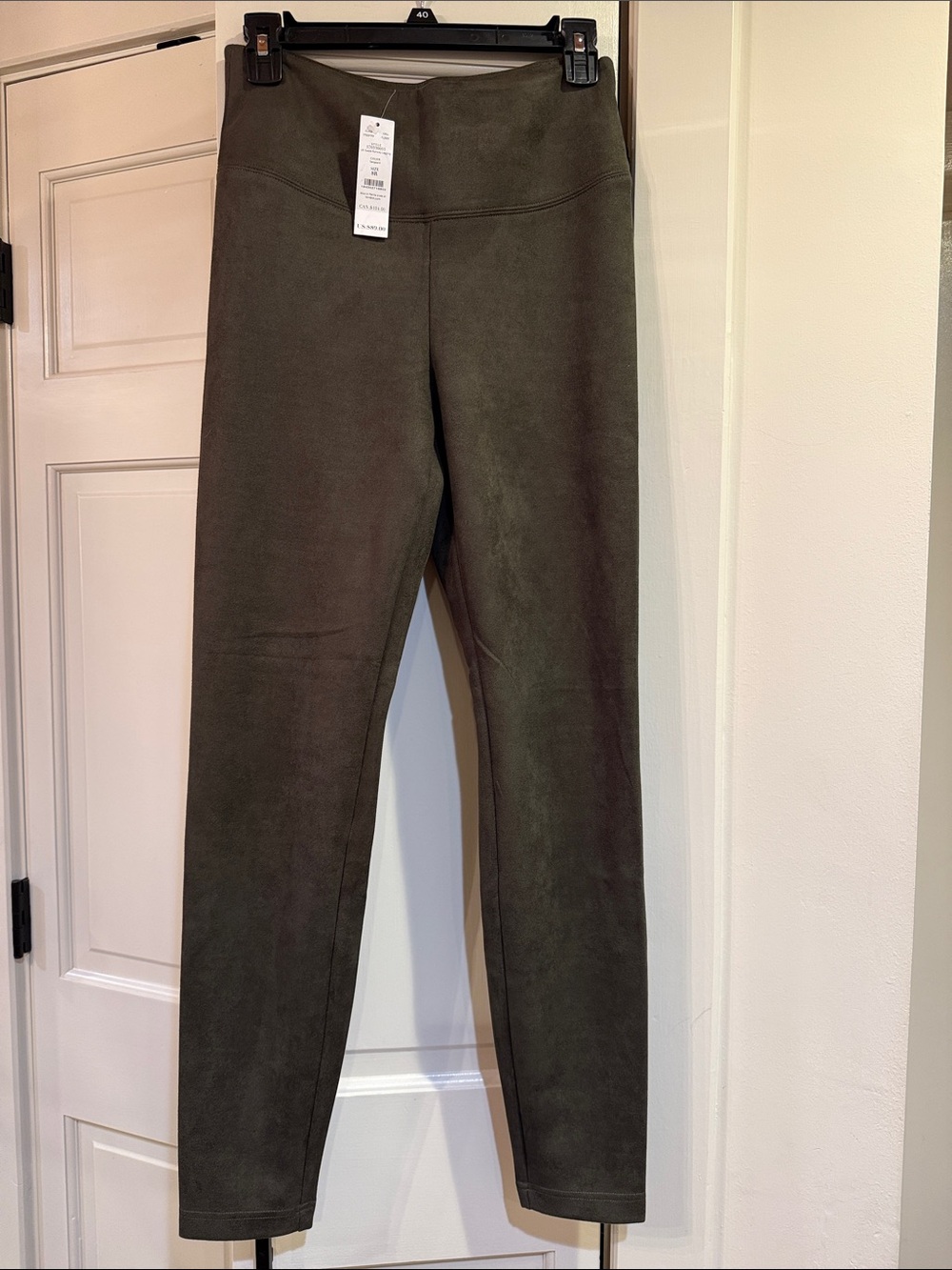 White House Black Market Sergeant Faux-Suede Leggings SZ 8R
